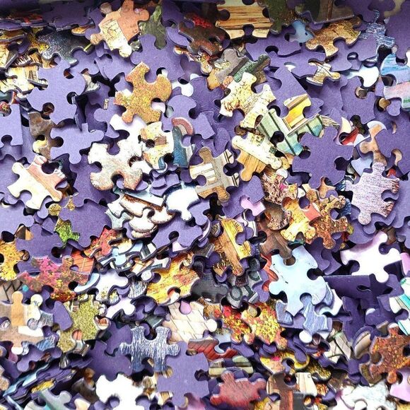 White Mountain Puzzle Harbor Evening 1000 pc Ocean Port 24" x 30" - Picture 2 of 2